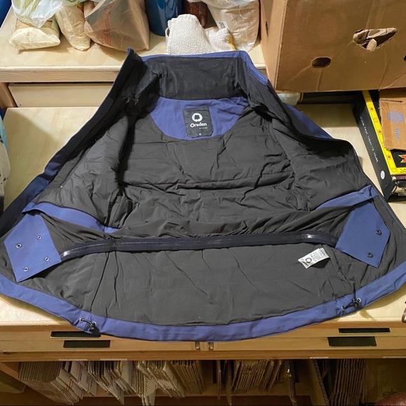 Hooded Ski Jacket Insulated Water Resistent Gray - Picture 9 of 9